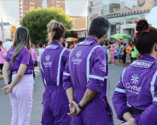 Equipe Gvitta em cobertura de evento